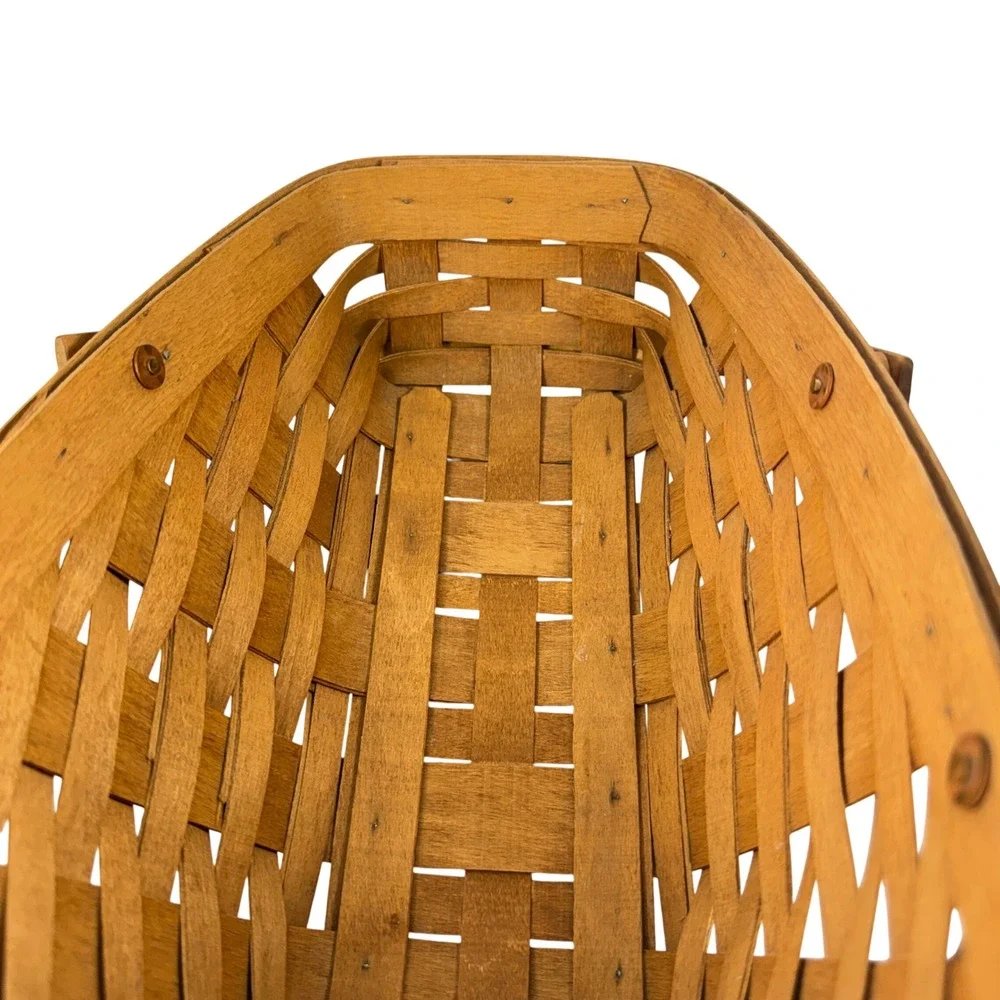 Longaberger Vintage 1990 Medium Vegetable‎ Basket 2 Swing Handles New Liner